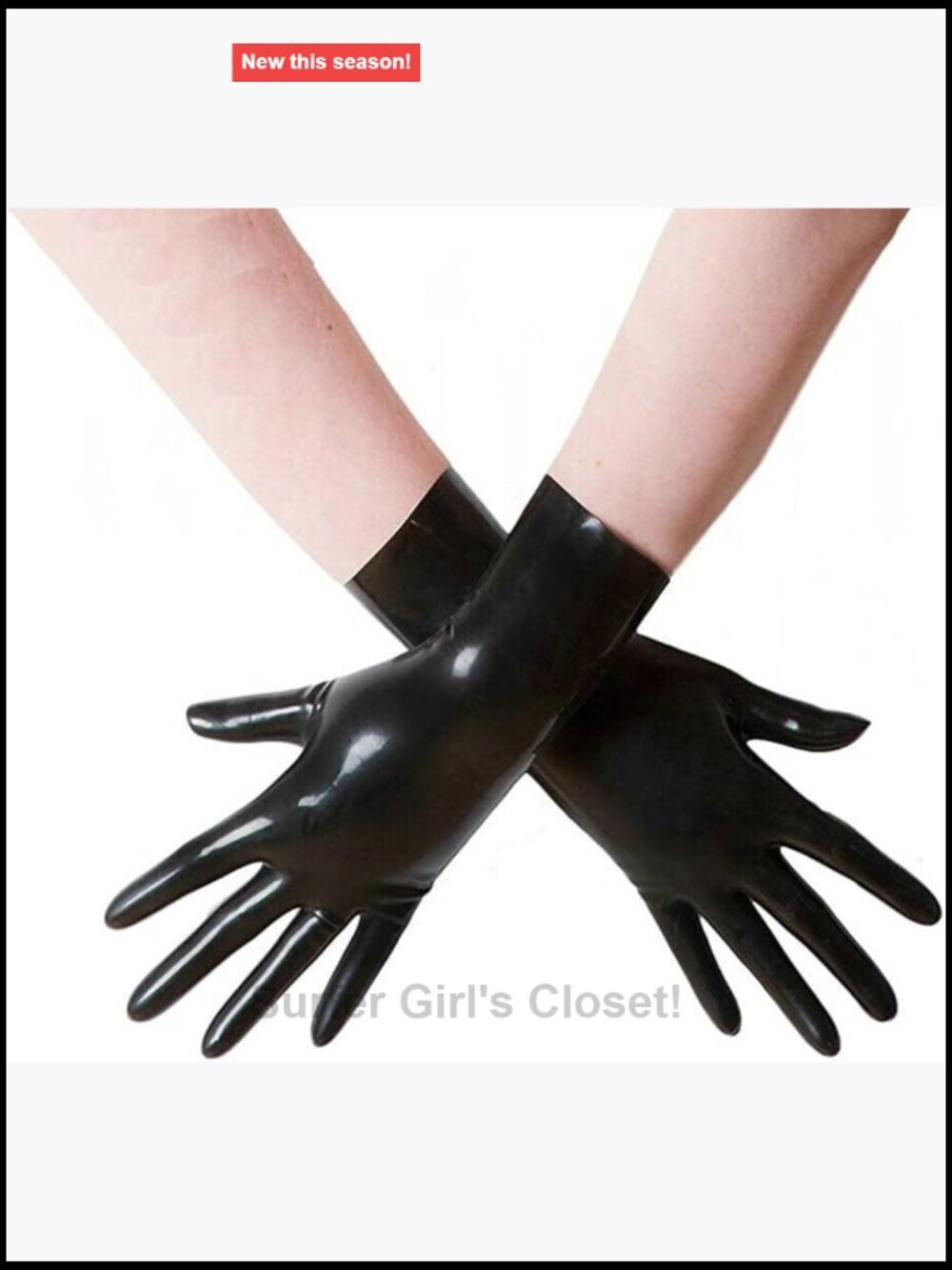 Natural Latex Short Gloves Cosplay Costume Party Clubwear